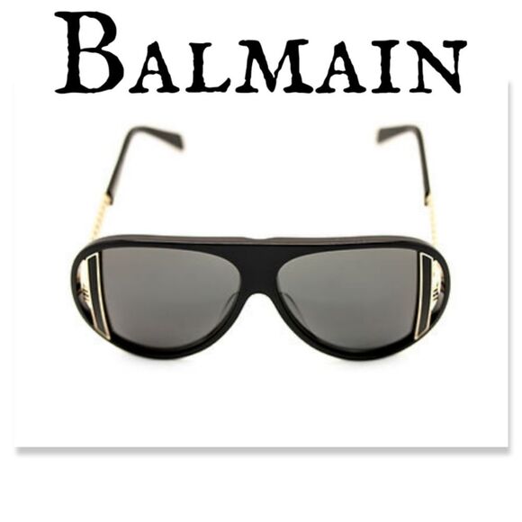Authentic Balmain BL2061 01 Vintage Sunglasses BLK/GLD main image 7
